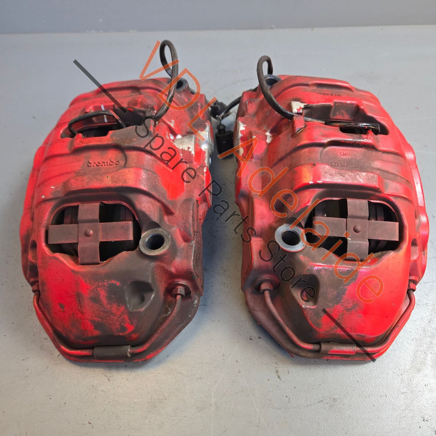 7PP 615 149 AQ 7PP 615 150 AQ Pair of Porsche Cayenne 955 957 958 Front Brake Calipers Brembo 360mm 6x Piston