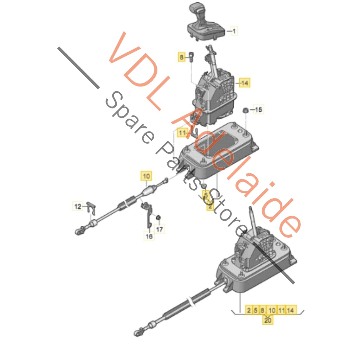 6R2713025BG 6R2713025AB VW Polo MK5 6R Gti Gti Gear Shifter Lever Mechanism for DSG Automatic 6R2713025BG 6R2713025AB