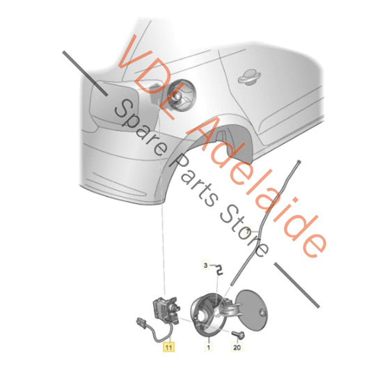 6R0810773F    VW Polo MK5 6R Fuel Door Actuator Motor 6R0810773F