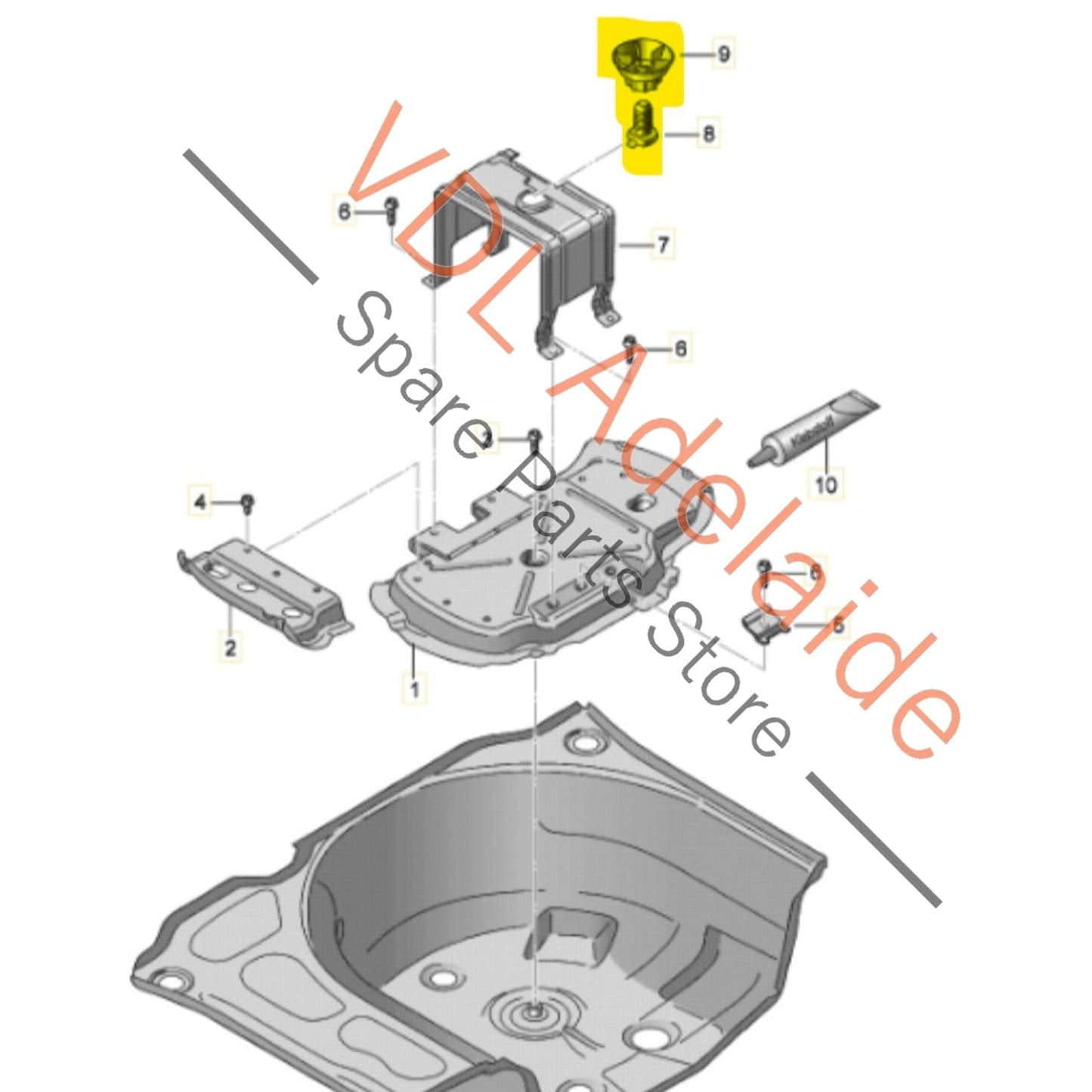 6J0803899 8K0804899 VW Polo Spare Wheel Mounting Bolt & Lug 6J0803899 8K0804899