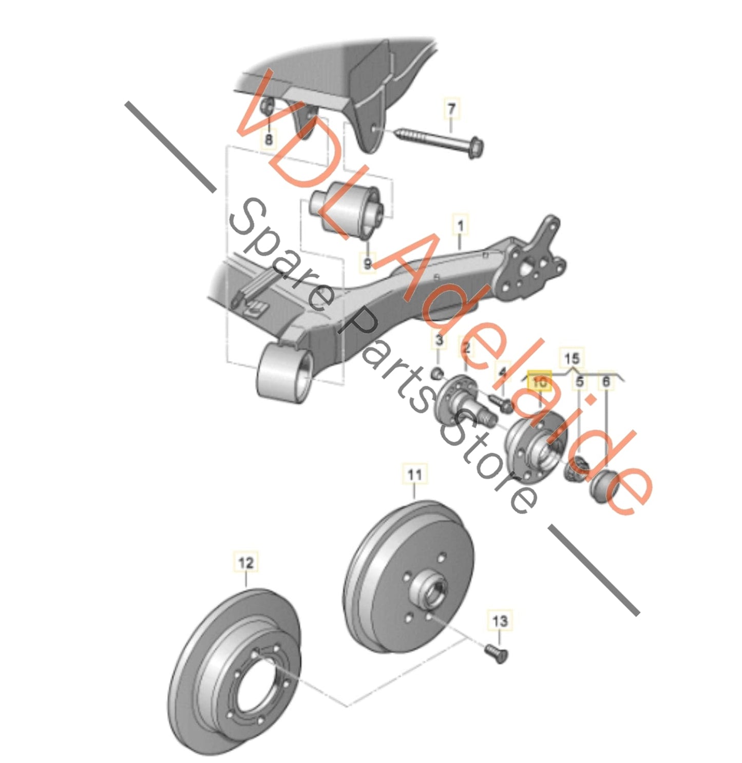 6QD501611 VW Polo Rear Wheel Bearing 6QD501611