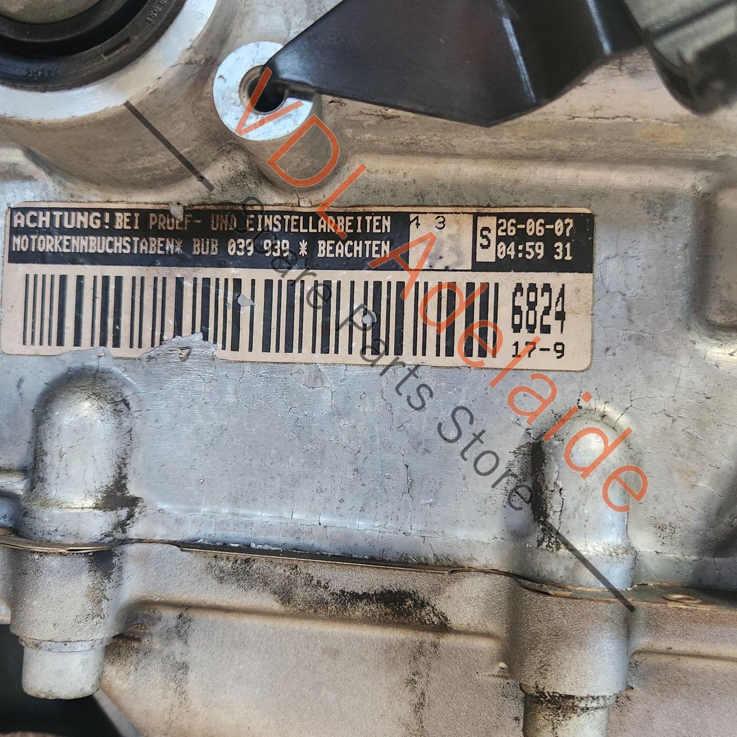 022100036G VW Golf R32 VR6 3.2L V6 Engine Motor 184kw Petrol BUB 022100036G