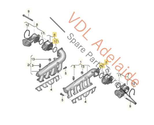 07Z131502C 07Z131502A   VW Touareg V10 Exhaust Recirculation Valve RHS Right Side 07Z131502C 07Z131502A