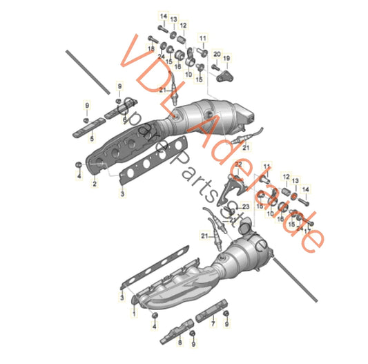 8T0253019EX 8T0253020EX Audi RS5 Pair of Exhaust Manifolds 8T0253019EX 8T0253020EX