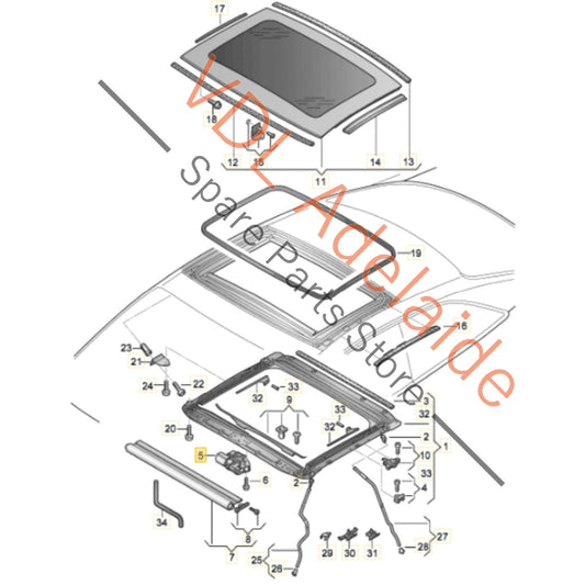 8R0959591A Audi RS5 Sunroof Motor 8R0959591A