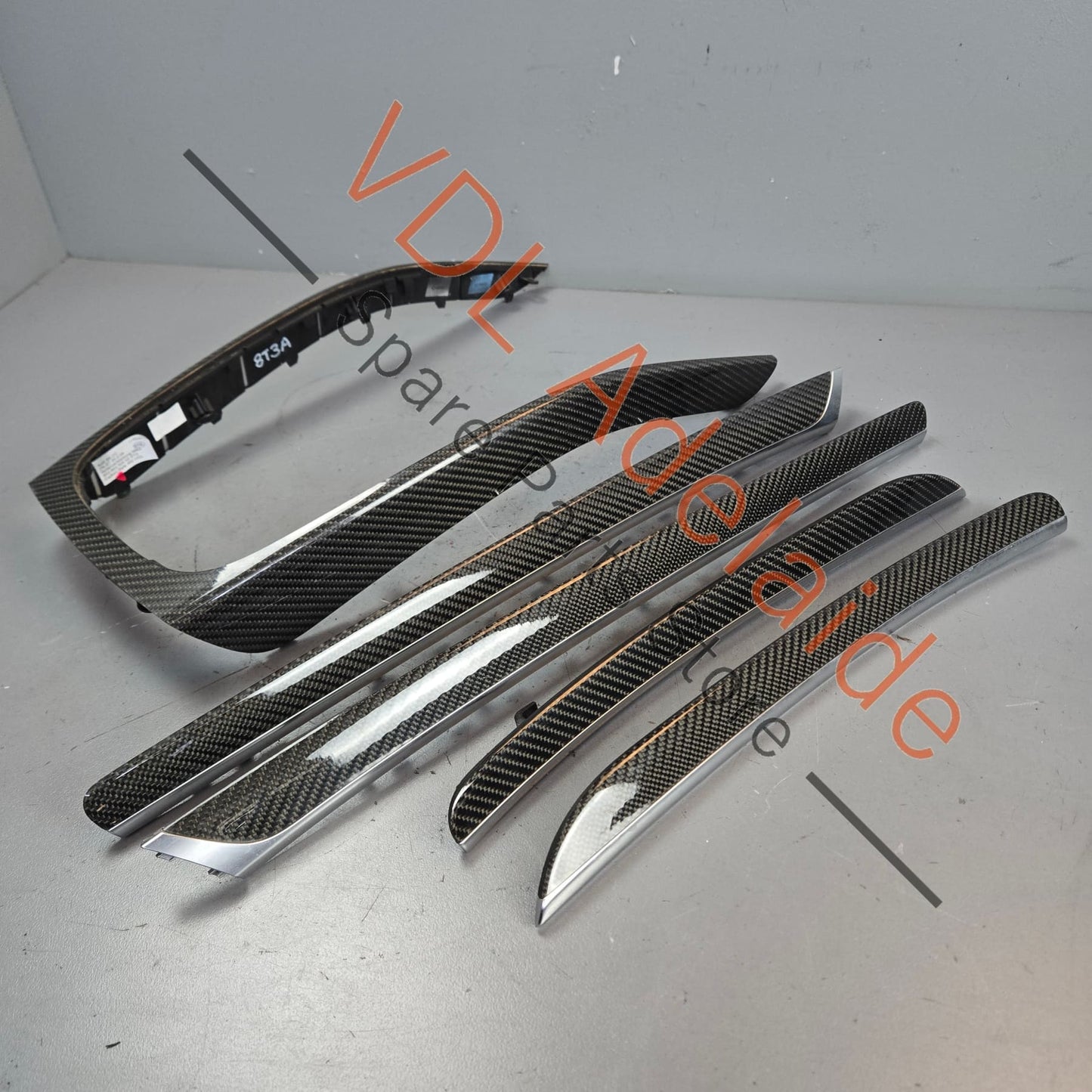 8K0863305AE6T3 8T0867409AF6T3 8T0867419AF6T3 Audi RS5 Set of Carbon Fibre Interior Trim Set Doors and Console 8T0867409AF 6T3 8K0863305AE 6T3