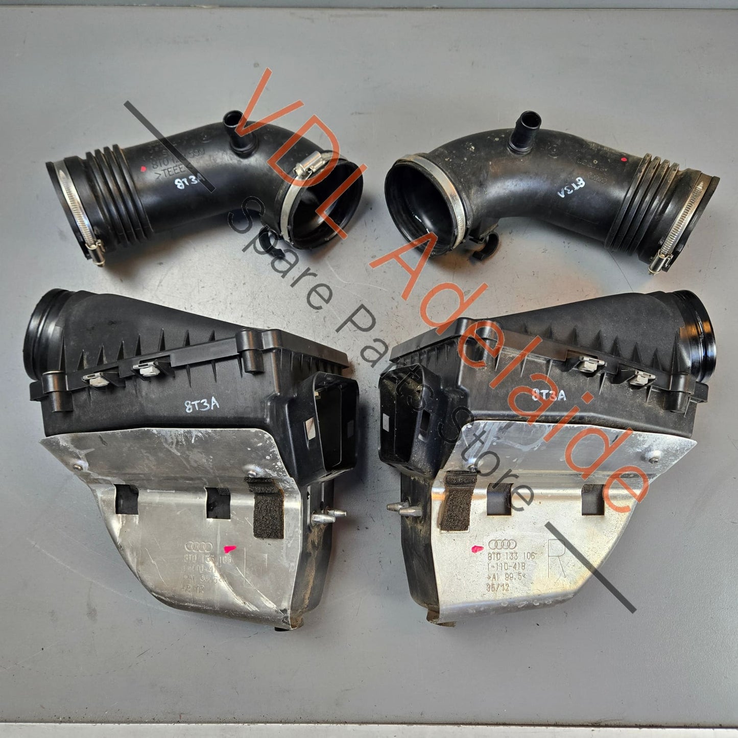 8T0133835B 8T0133844A 8T0129600 8T0129599 Audi RS5 Factory Stock Air Filter Box Assembly 8T0133835B 8T0133844A 8T0129600 8T0129599