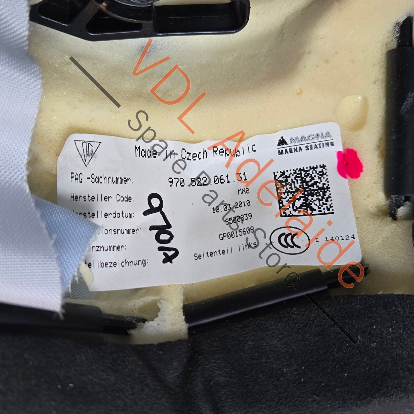 97052206131 Porsche Panamera 970 Left Side Rear Airbag 97052206131
