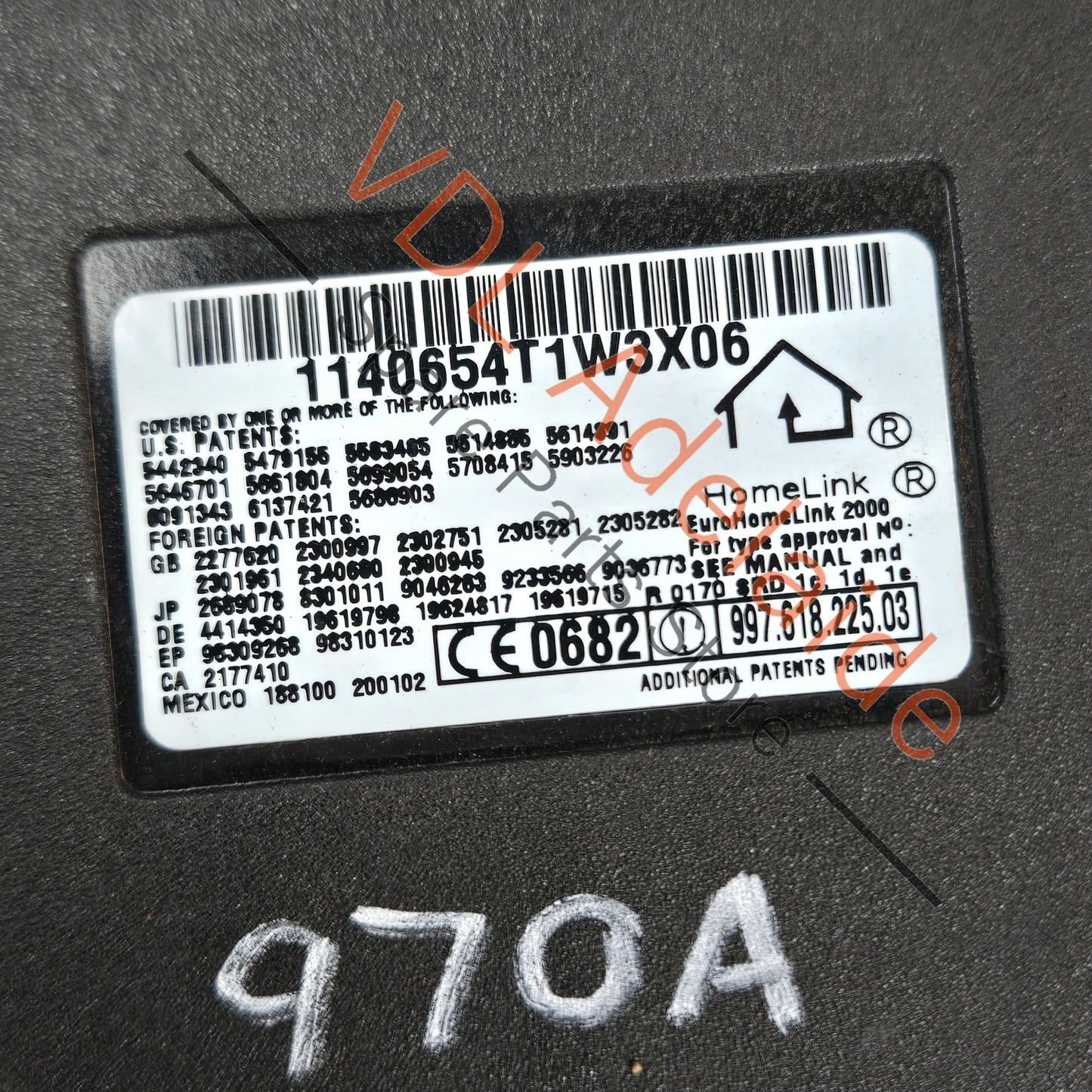 PAB907410B 99761822503 Porsche Control Unit for Garage Door Homelink 99761822503 PAB907410B