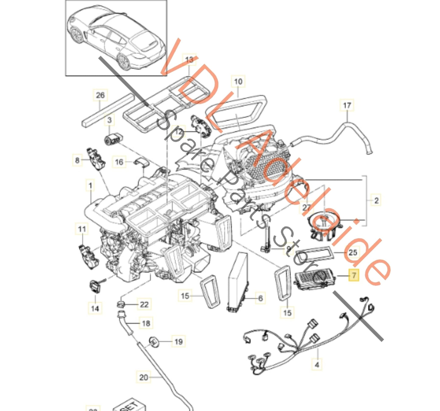 97062442301 Porsche Panamera 970 Blower Fan Resistor Governer 97062442301