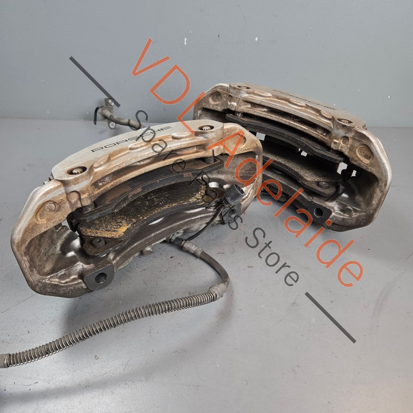 7PP615149AQ 7PP615150AQ Porsche 360mm 6 Piston Brake Caliper Brembo Pair Front 7PP615149AQ, 7PP615150AQ