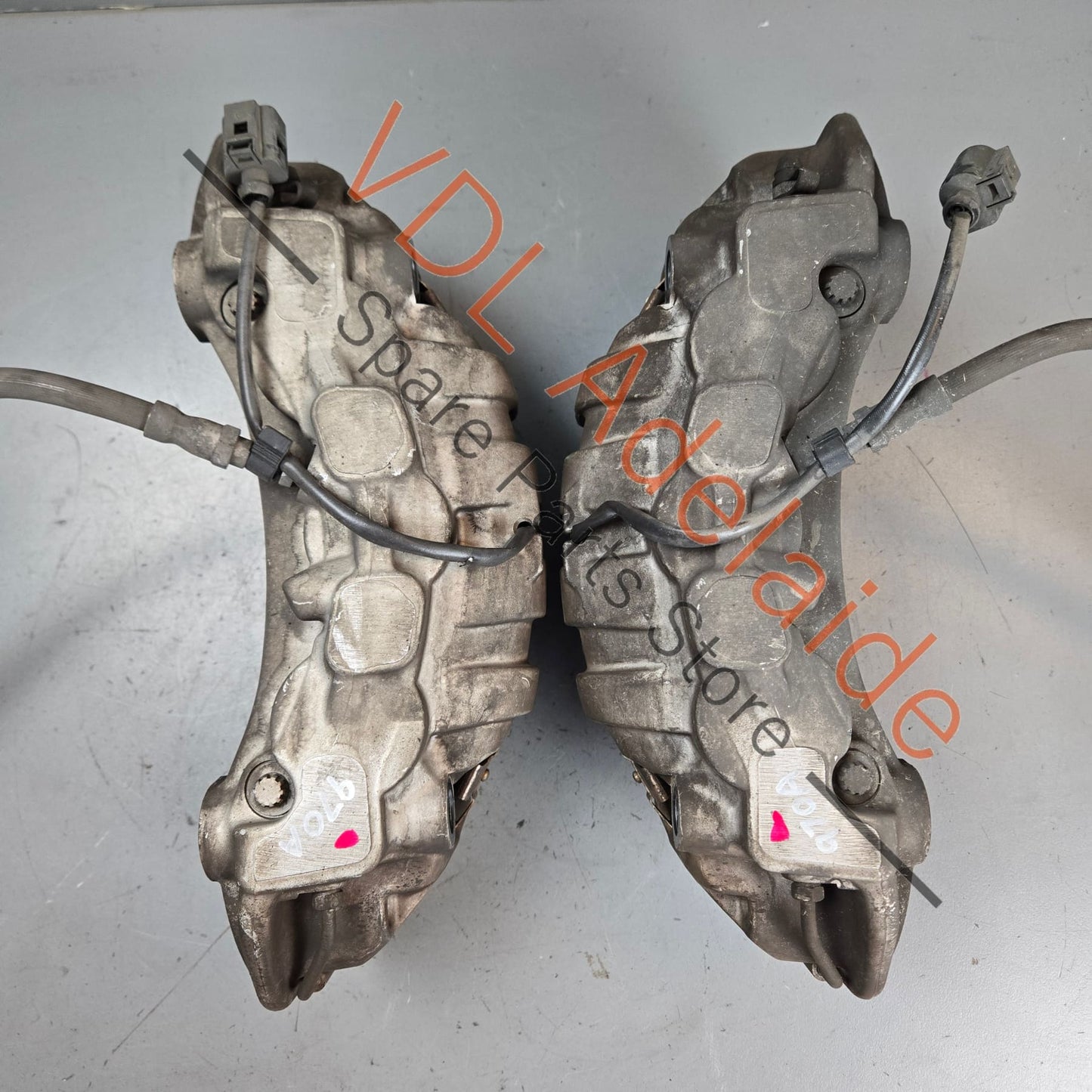 7PP615149AQ 7PP615150AQ Porsche 360mm 6 Piston Brake Caliper Brembo Pair Front 7PP615149AQ, 7PP615150AQ