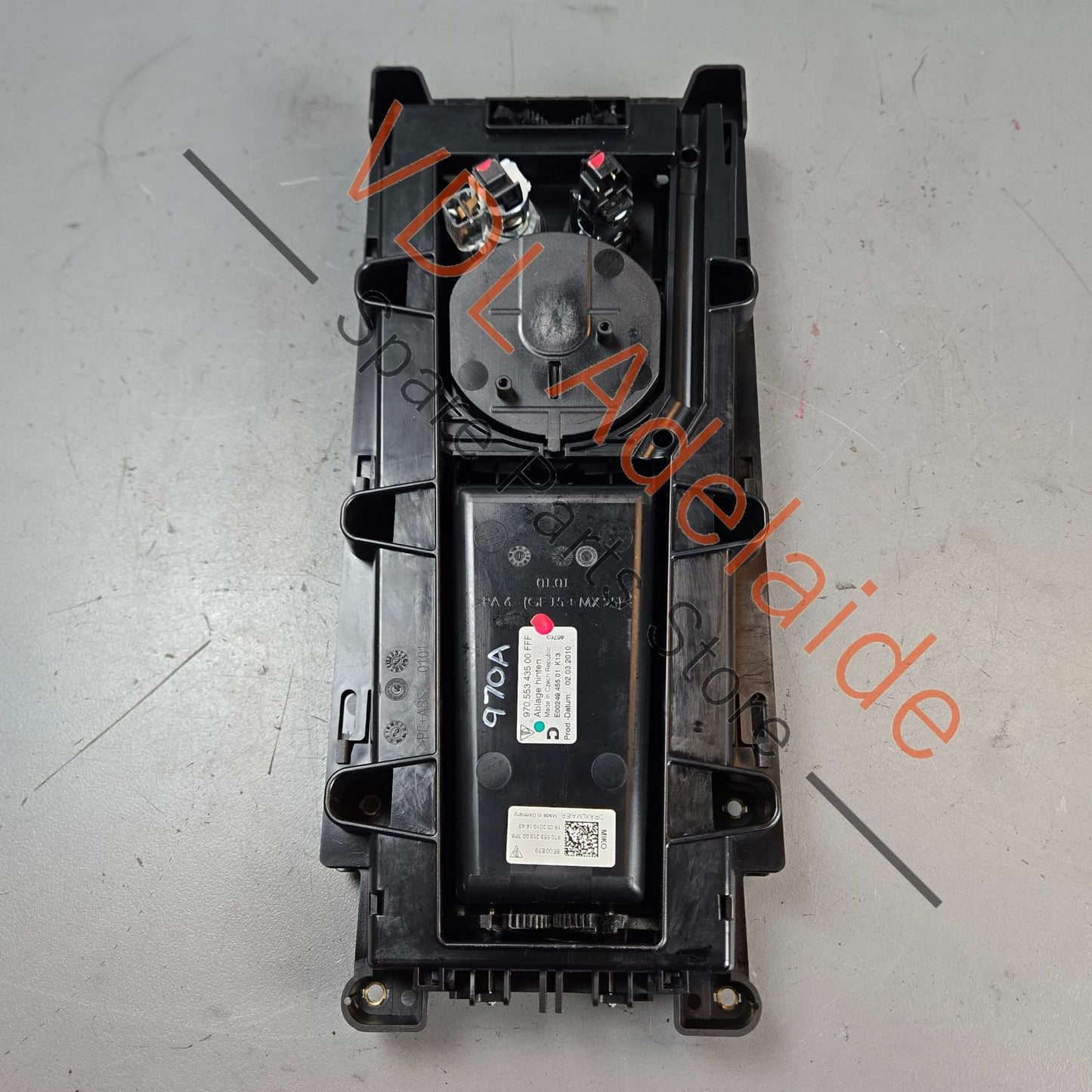 97055343500 Porsche Panamera 970 Rear Seat Storage Compartment 97055343500 Piano Black