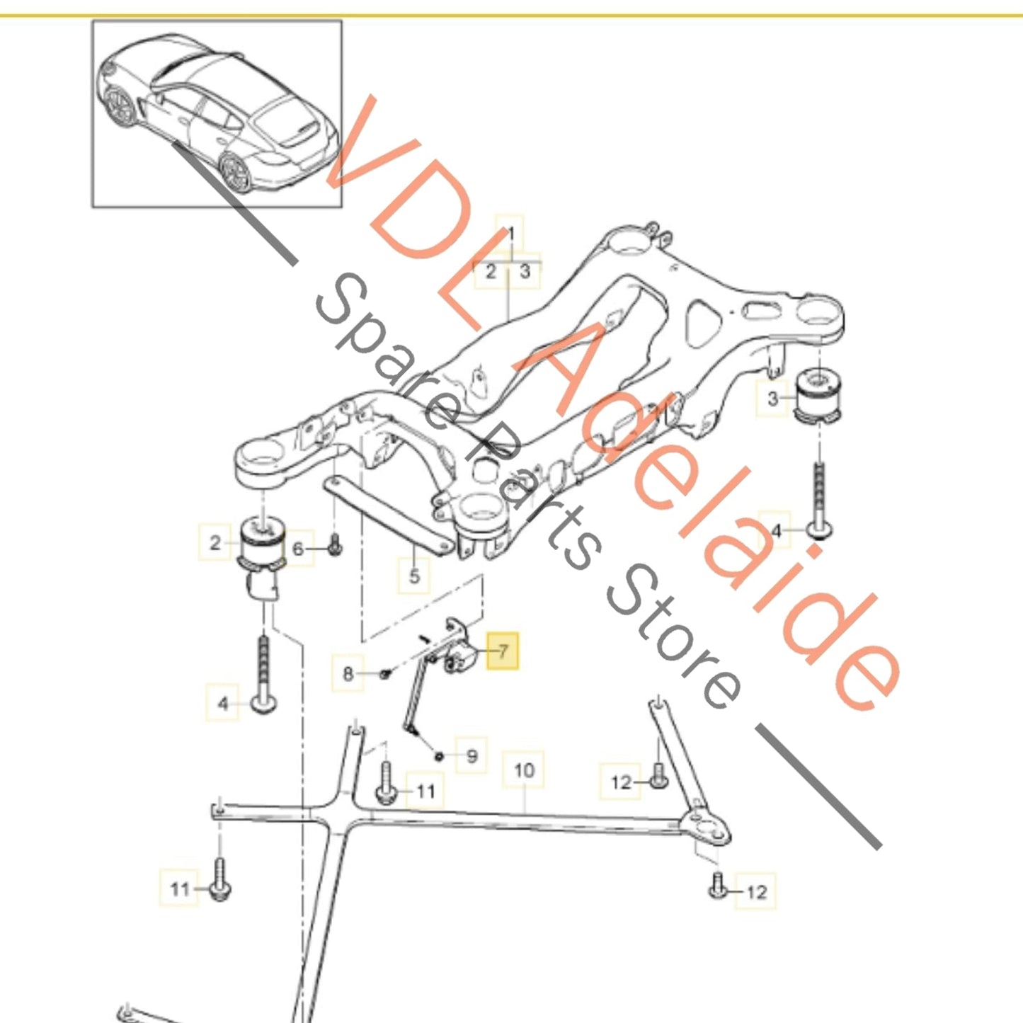 97033302203 Porsche Panamera 970 Rear Right Suspension Level Sensor 97033302203