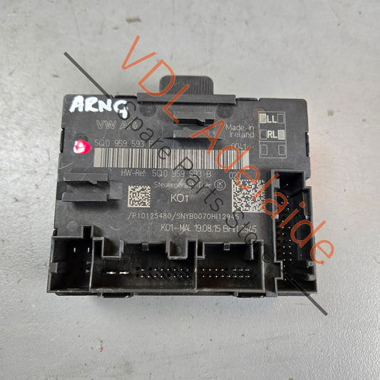 5Q0959593E    VW Golf MK7 7.5 Front Drivers Side Door Control Unit 5Q0959593E