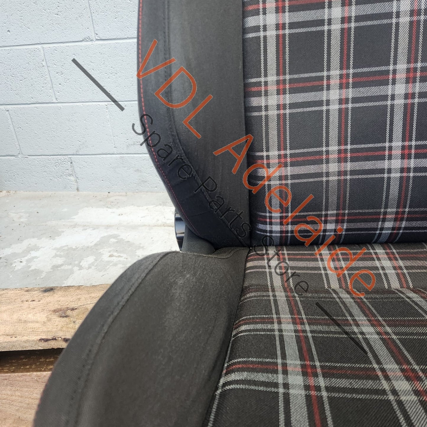 VW Polo Gti 6R Tartan Fabric Cloth Front Right Drivers Seat