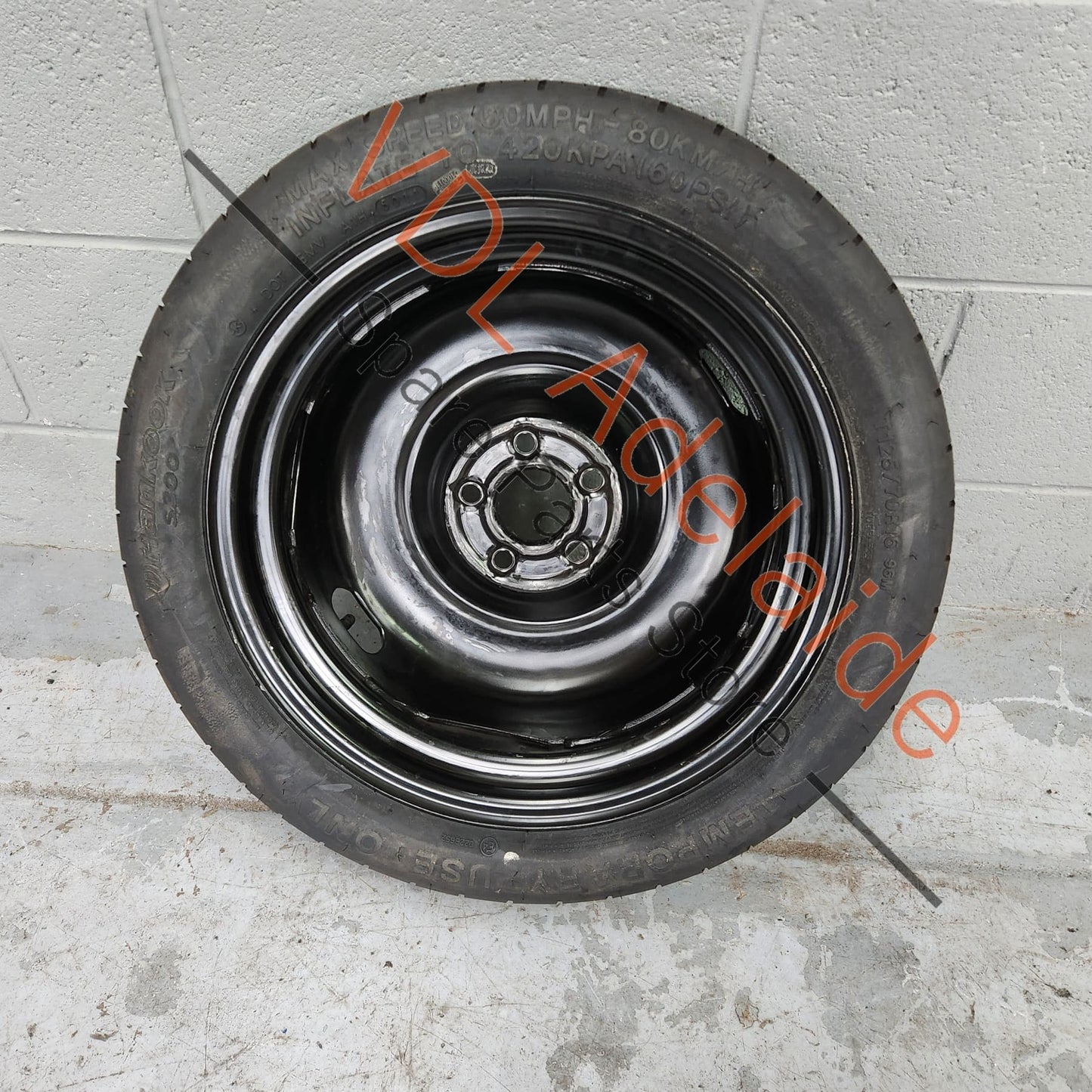 6R0601027J Audi A1 VW Polo Skoda Fabia Space Saver Spare Wheel 3.5J X 16 ET38 5/100