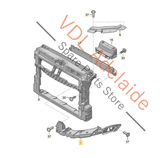 6R0805072E VW Polo MK5 Gti Front Bumper Headlight Bracket Right 6R0805072E