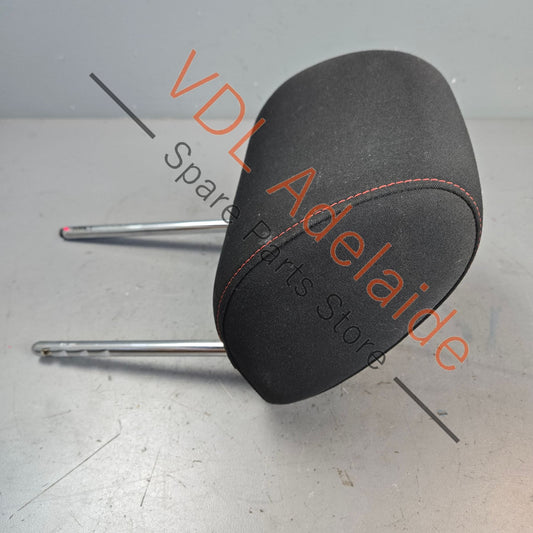 6R0881901MYCG 6R0881901M VW Polo Gti 6R Cloth Headrest for front Seat Red Stitch Titanium black/red 6R0881901M YCG