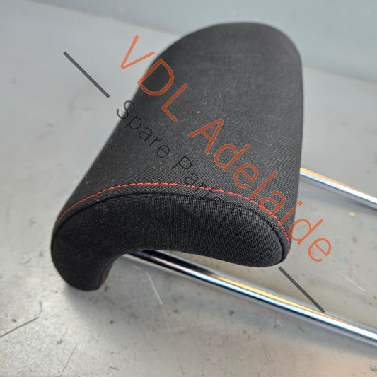 6R6885902BYCG 6R6885902B VW Polo Gti 6R Cloth Headrest for Rear Middle Seat Red Stitch Titanium black/red 6R0885902B YCG