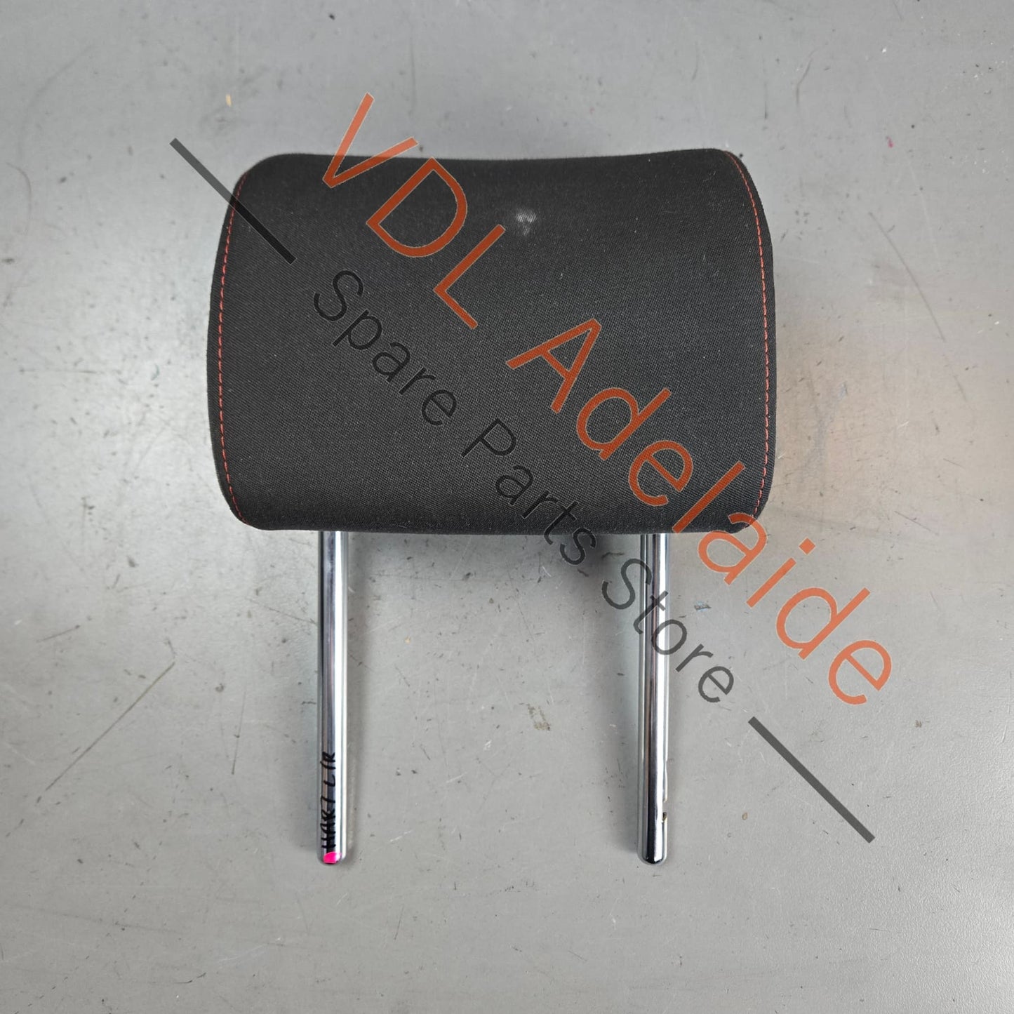 6R0885901BYCG 6R0885901B VW Polo Gti 6R Cloth Headrest for Rear Left or Right Seat Red Stitch Titanium black/red 6R0885901B YCG