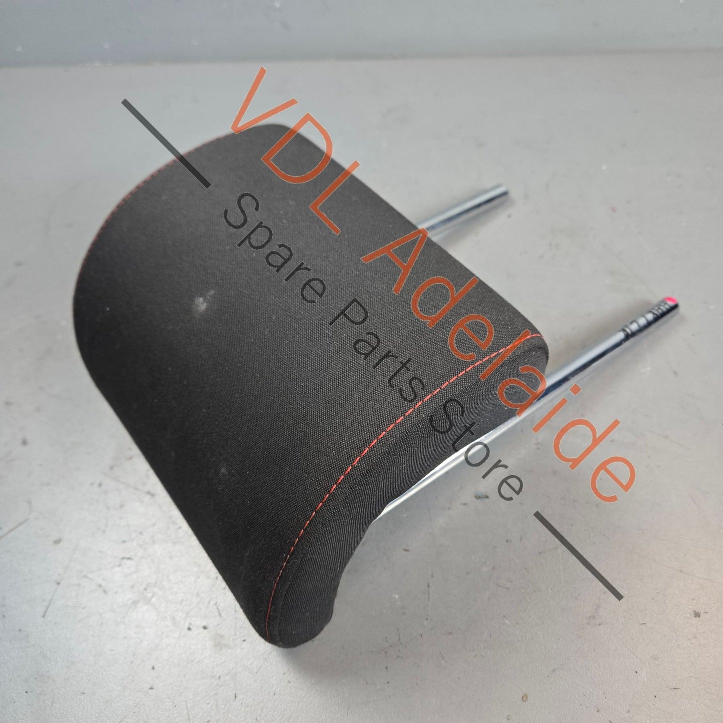 6R0885901BYCG 6R0885901B VW Polo Gti 6R Cloth Headrest for Rear Left or Right Seat Red Stitch Titanium black/red 6R0885901B YCG