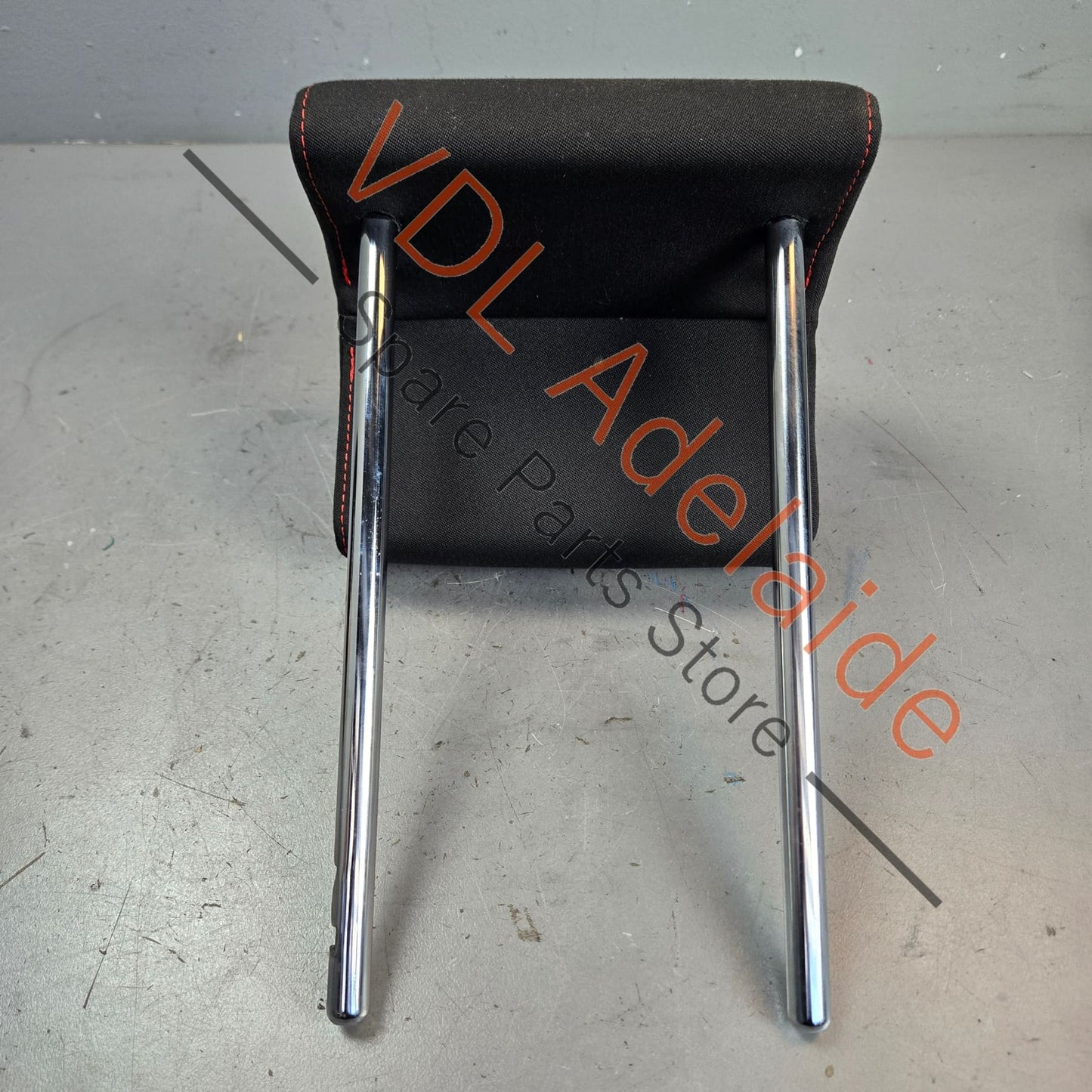 6R0885901BYCG 6R0885901B VW Polo Gti 6R Cloth Headrest for Rear Left or Right Seat Red Stitch Titanium black/red 6R0885901B YCG