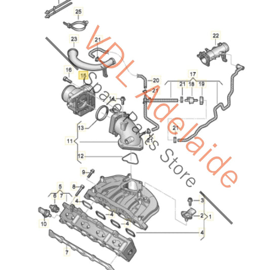 03C133062AA    VW Golf Tiguan Polo Audi 1.4 Throttle Valve Body 03C133062AA