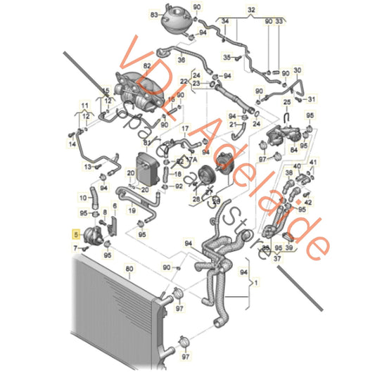 1K0965561F    VW Polo MK5 Genuine Additional Coolant Pump Electric 1K0965561F