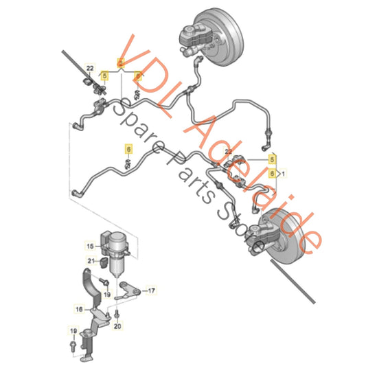 6R2612041 6R2612041AE   VW Polo 6R Gti Brake Booster Vacuum Hose Pipe 6R2612041AE