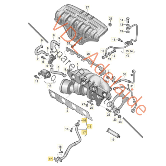 03C145735C    VW 1.4 TFSI CAV Turbo Oil Drain Pipe 03C145735C