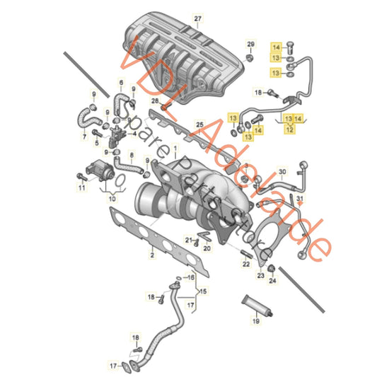 03C145140M    VW 1.4 TFSI CAV Turbo Oil Feed Pipe 03C145140M