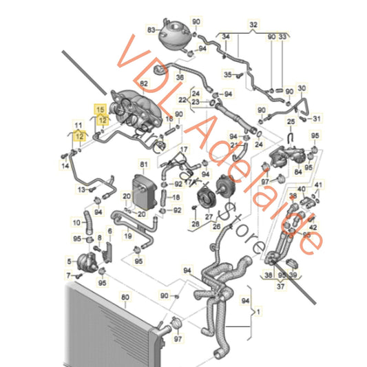 03C121469D    VW 1.4 TFSI CAV Turbo Coolant Pipe 03C121469D