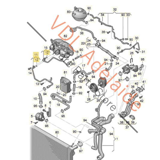 03C121497C    VW 1.4 TFSI CAV Turbo Coolant Feed Pipe 03C121497C