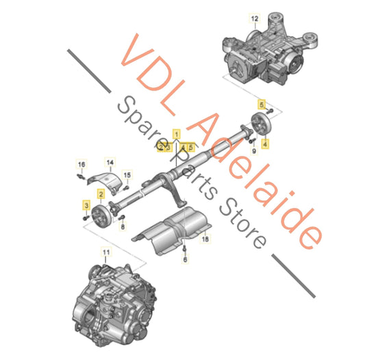 5Q0521101BJ 5Q0521101AJ   VW Golf R MK7 7.5 Cardan Propeller Tail Shaft 5Q0521101AJ 5Q0521101BJ