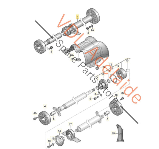 1K0521101K    VW Golf R32 MK5 Cardan Propeller Tail Shaft 1K0521101K