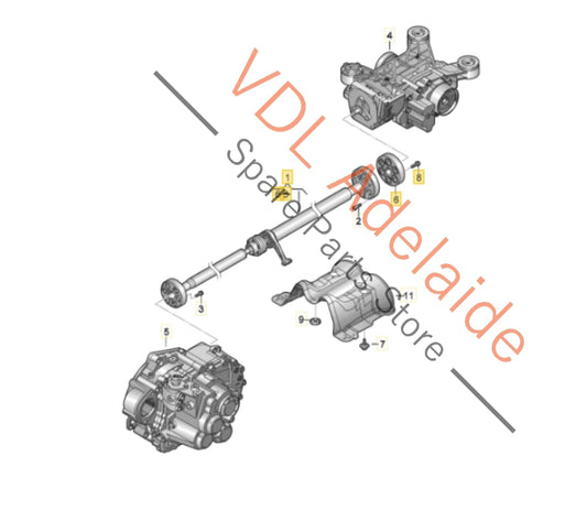 1K0521101H    VW Golf R MK6 Cardan Propeller Tail Shaft 1K0521101H