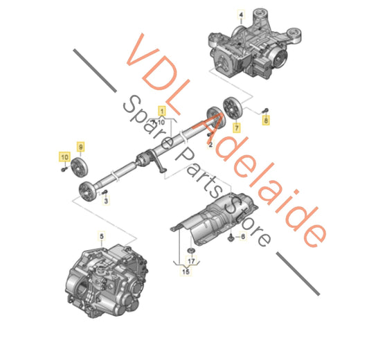 3C0521101AH    VW Passat B6 R36 Cardan Propeller Tail Shaft 3C0521101AH