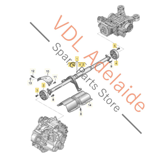 3Q0521101AL    VW Passat B8 Cardan Propeller Tail Shaft 3Q0521101AL