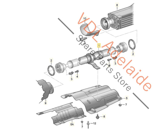 4E0521101K Audi A8 S8 D3 4E Cardan Propeller Tail Shaft 4E0521101K