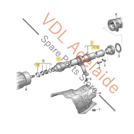 8W0521101C 8W0521101K Audi A4 S4 B9 Cardan Propeller Tail Shaft 8W0521101K 8W0521101C