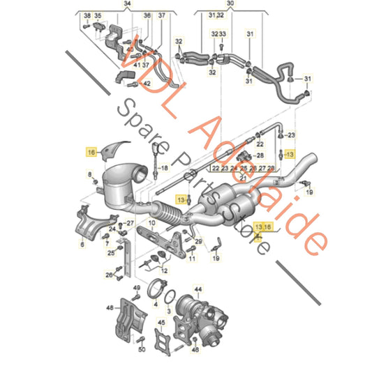 5WA254500T VW Areton Audi Q2 Cupra Ateca Exhaust Catalytic Converter Downpipe 5WA254500T