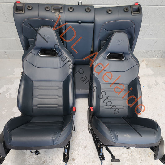 Cupra Ateca Blue Black Leather Seat Set Great for your Amarok or Caddy upgrade!