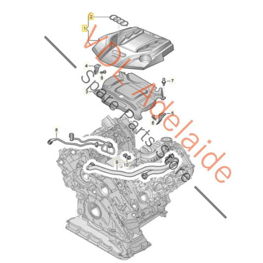 06M103925AL Audi S4 S5 SQ5 3.0 V6 Engine Cover Trim 06M103925AL