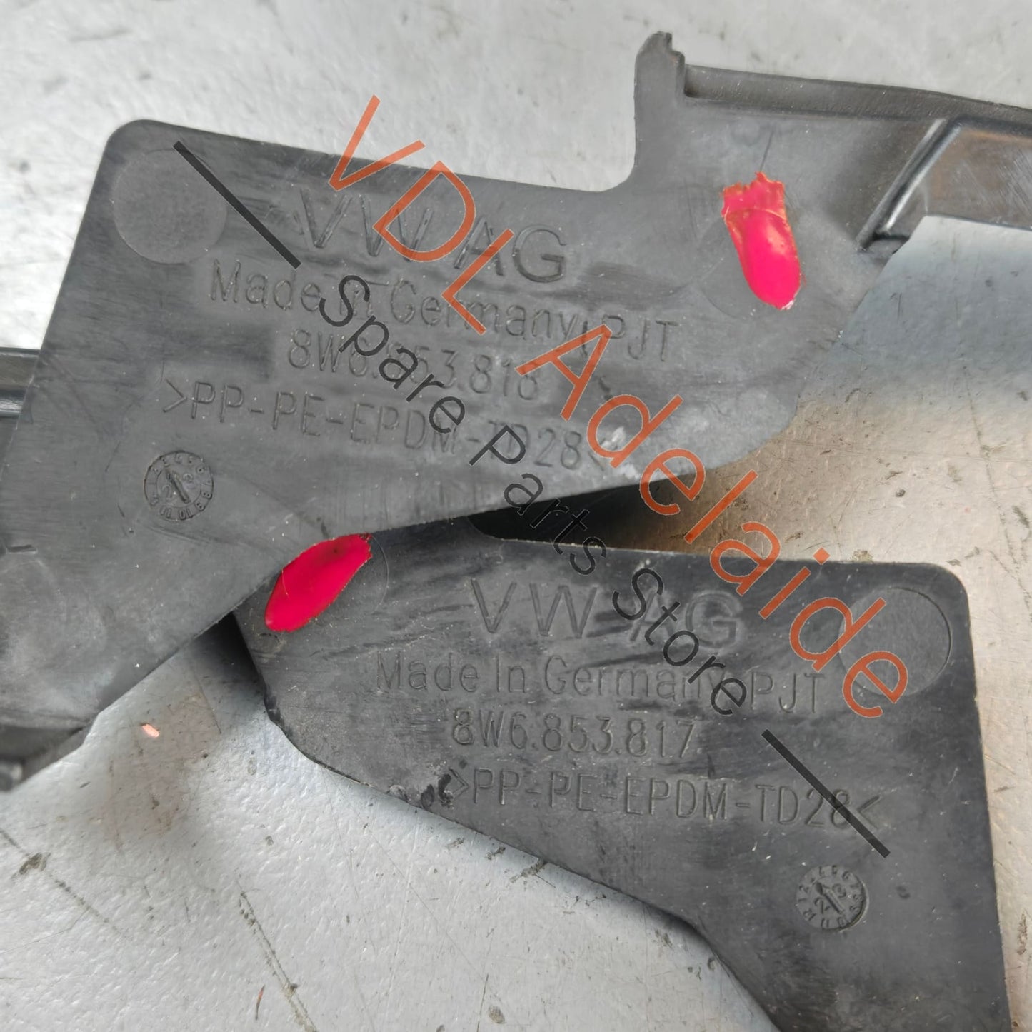 8W6853818 Audi A4 S4 A5 S5 Rear Wheel Arch Aerodynamic Trim Pair Spoiler Set 8W6853818 8W6853817
