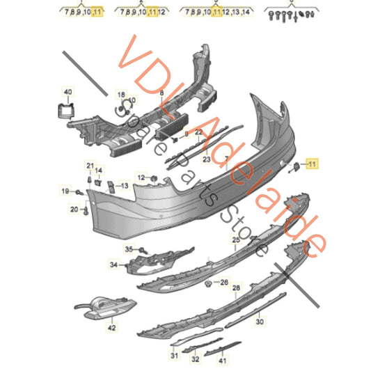 8W6807441C Audi S5 F5 B9 Rear Tow Hook Eye Cover 8W6807441C GRU Daytona Grey