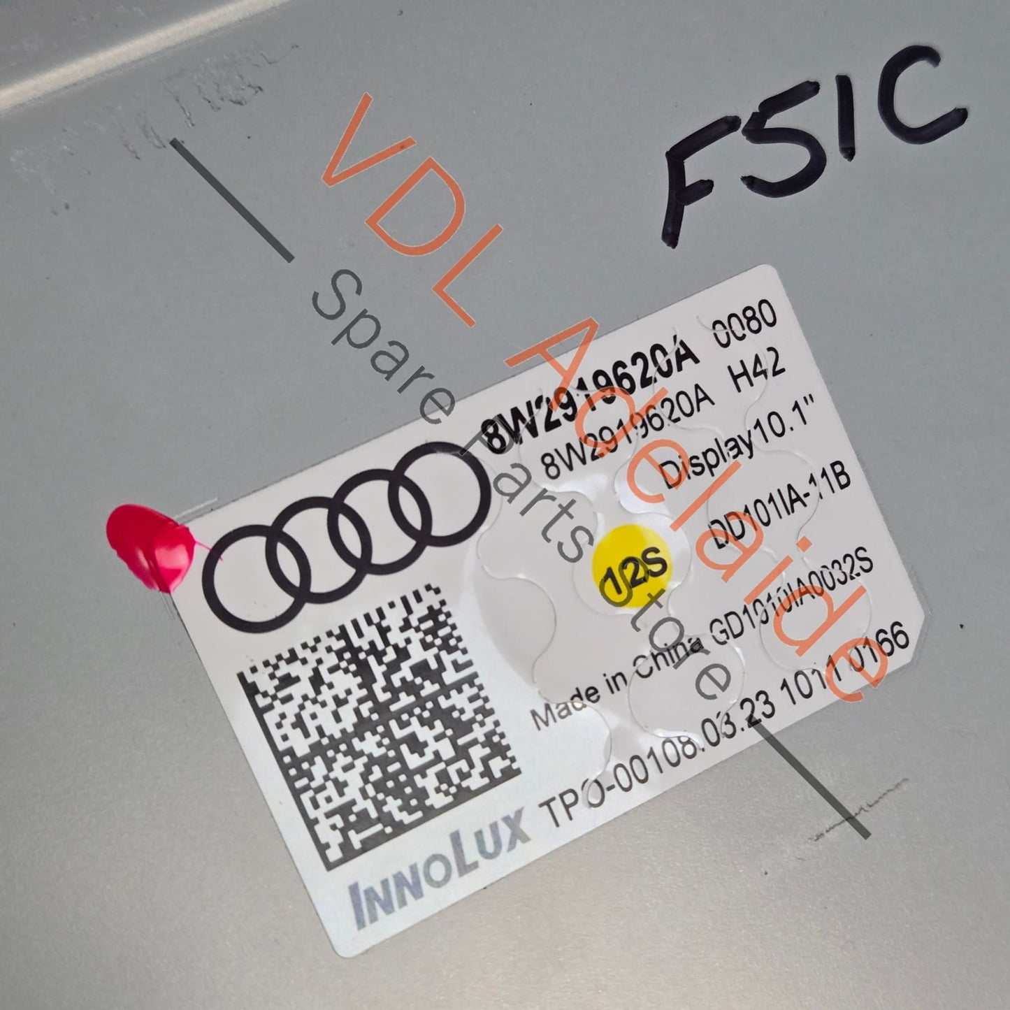 8W2919620A 8W2919620 Audi A4 A5 S4 S5 RS4 RS5 B9 10.1 Display Screen MIB 8W2919620A 8W2919620