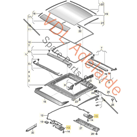 4M0959591B Audi RS5 F5 B9 Sliding Roof Sunroof Motor 4M0959591B