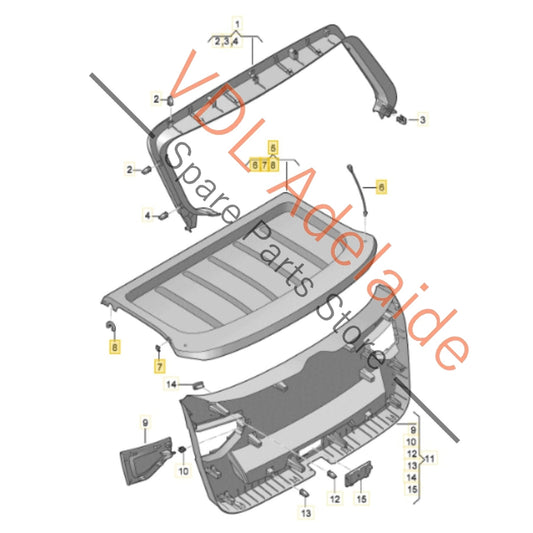 575867769DCA9 575867769D 575867769ECA9 Cupra Ateca Boot Cargo Cover Parcel Shelf 575867769D CA9