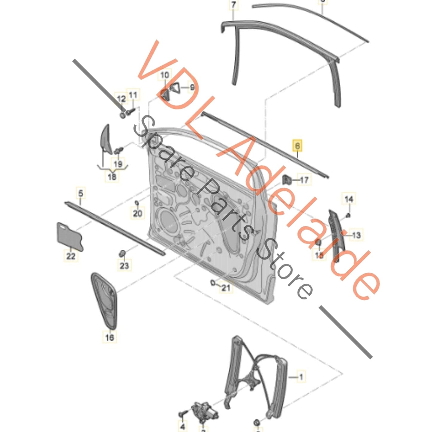 5.76E+49 575837476E 575839475H041 575839476H041 Cupra Ateca Set of 4 Exterior Door Window Aperture Seals Gloss Black Trim 575837475E 041 575839475H 041